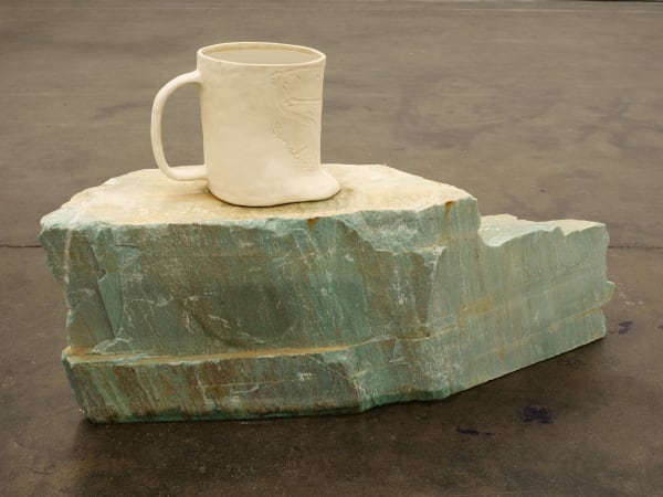 Will Rogan Filter (Barcelona), 2018 Ceramic, sea water, stone 26 1/2 x 48 x 13 1/2 in 67.3 x 121.9 x 34.3 cm