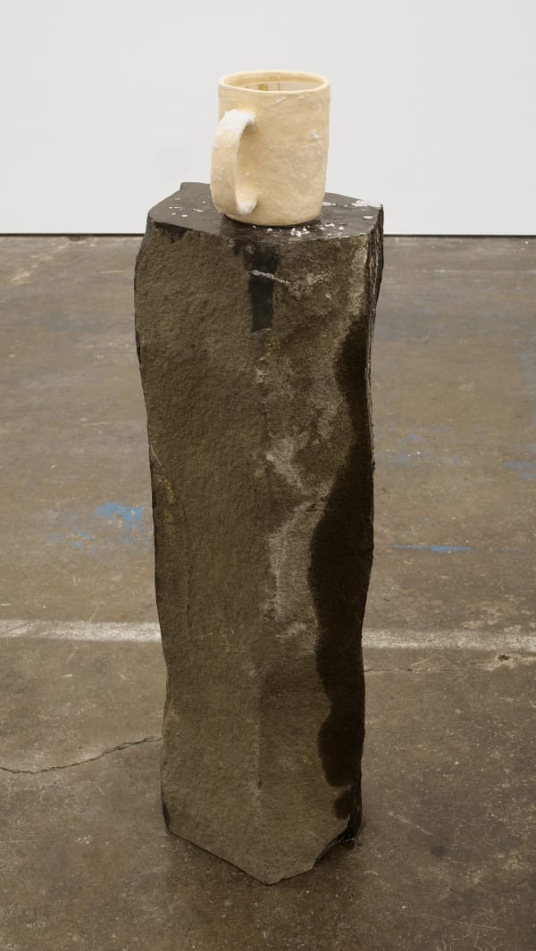 Will Rogan Filter (Stress, What Stress?), 2018 Ceramic, sea water, stone 42 1/2 x 12 x 11 in 108 x 30.5 x 27.9 cm