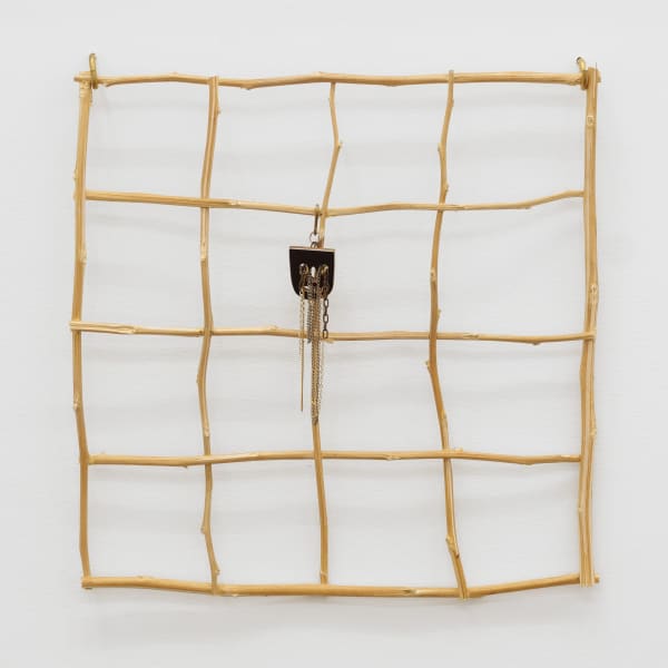 Will Rogan Quad, 2018 Hemp, wood, paint, chain 22 x 18 x 1/2 in 55.9 x 45.7 x 1.3 cm