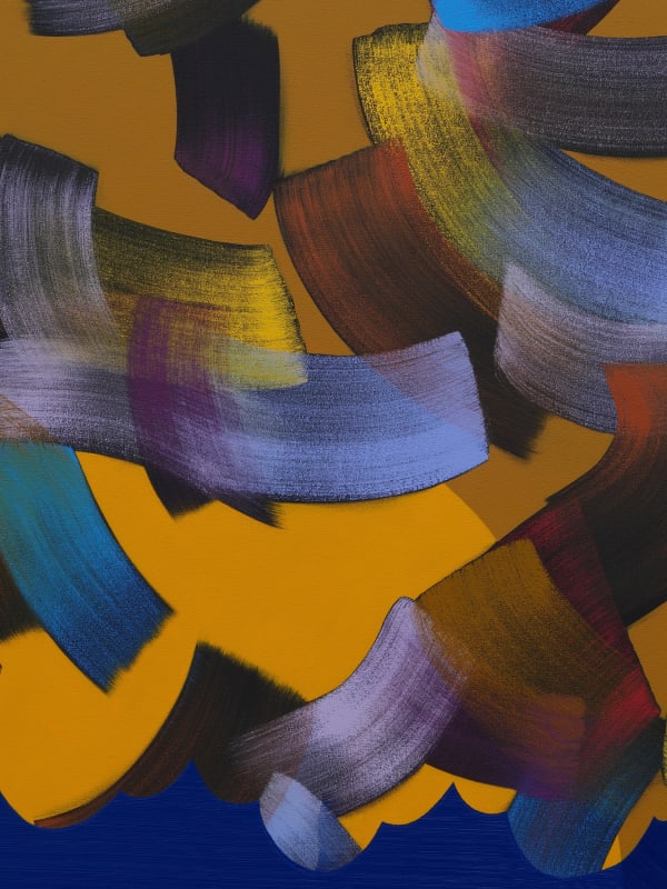Alex Olson Current (detail), 2017 Oil on canvas Triptych: each 71 x 50 in 180.3 x 127 cm