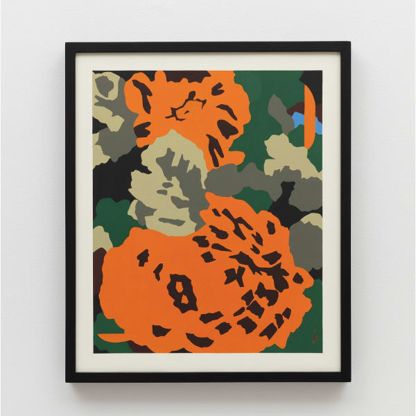 Laeh Glenn Orange Clone, 2018 Oil and acrylic on canvas, wood frame 25 1/4 x 21 1/4 in 64.1 x 54 cm