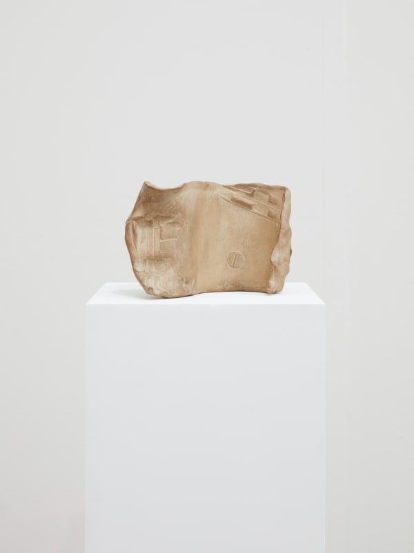 Zarouhie Abdalian Clutch (ix), 2018 Paper clay, smoke, wax 6 x 4 x 4 in 15.2 x 10.2 x 10.2 cm