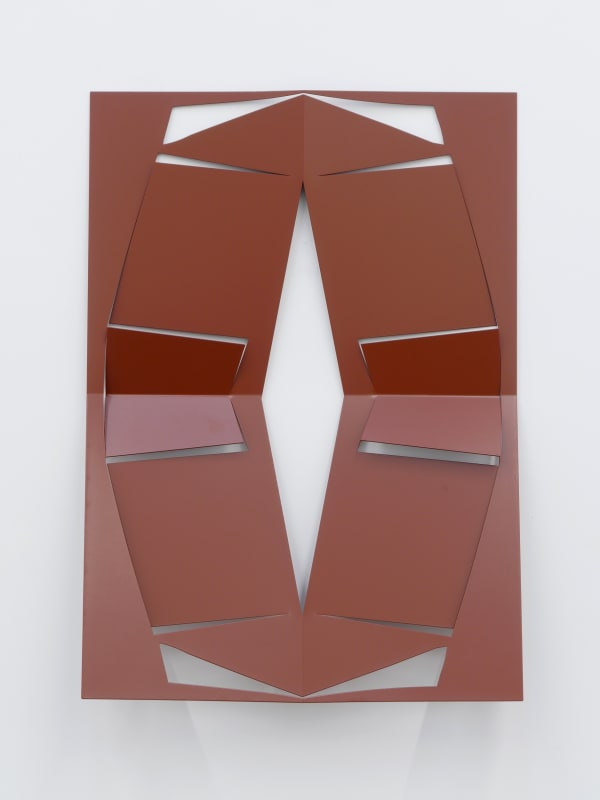 Matt Keegan C.Ar.D. Cutout (Red Brown), 2016 Powder-coated laser cut steel 30 x 23 in 76.2 x 58.4 cm