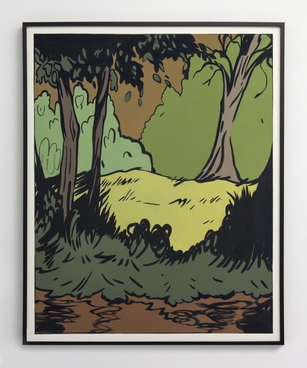 Laeh Glenn Fall, 2017 Oil on canvas, wood frame 61 1/4 x 49 1/2 in 155.6 x 125.7 cm