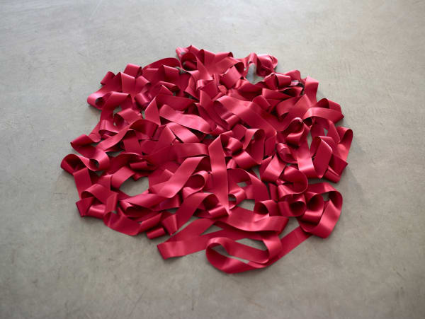 Zarouhie Abdalian Knot, 2014 Silk 32 1/8 x 32 1/8 in (Approximately) 81.3 x 81.3 cm