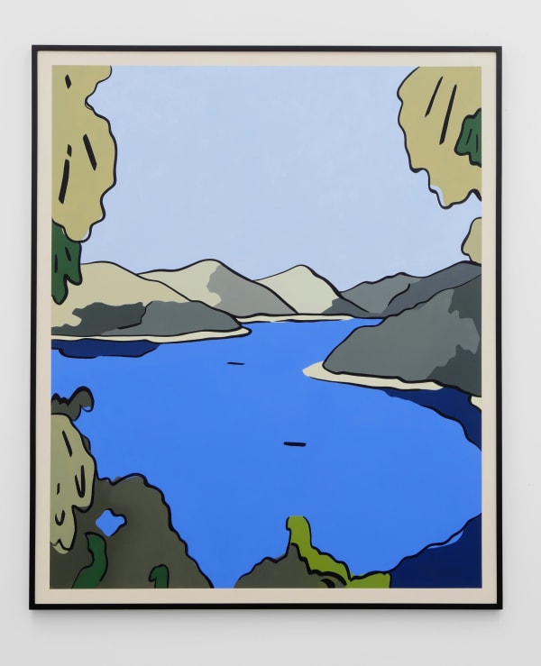 Laeh Glenn Landscaping, 2016 Oil and acrylic on canvas, wood frame 61 x 73 in 154.9 x 185.4 cm