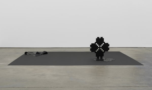 Laeh Glenn Down, 2016 Powder coated steel, silicone, vinyl 22 x 120 x 96 in 55.9 x 304.8 x 243.8 cm