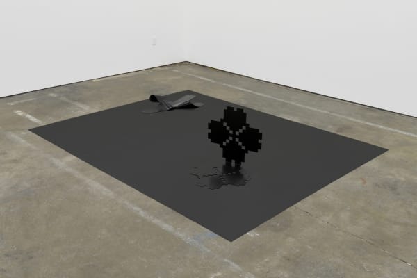 Laeh Glenn Down, 2016 Powder coated steel, silicone, vinyl 22 x 120 x 96 in 55.9 x 304.8 x 243.8 cm