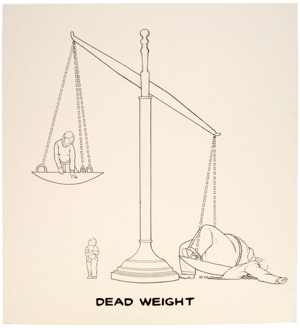Devin Leonardi Dead Weight, 2011 Ink on paper 17 x 15 in 43.18 x 38.1 cm
