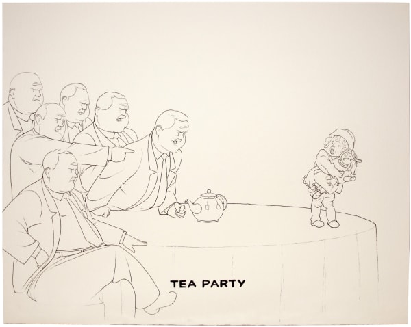 Devin Leonardi Tea Party, 2011 Ink on paper 15 x 19 in 38.1 x 48.26 cm