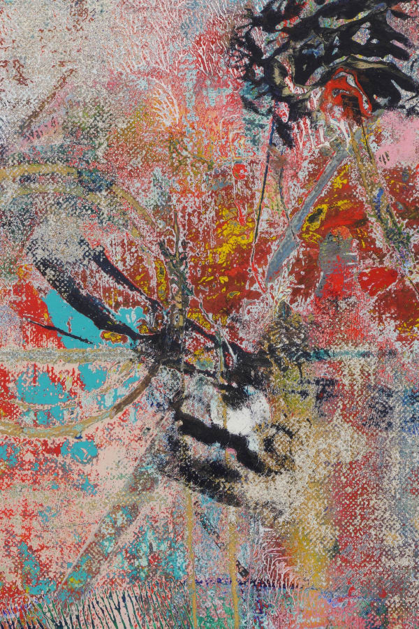 Liam Everett Untitled (Saint-Martin-Labouval) (detail), 2016 Oil, enamel, salt, and alcohol on linen 34 1/4 x 23 1/2 in 87 x 59.7 cm