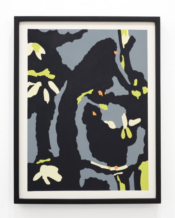 Laeh Glenn Night Birds, 2015 Oil and acrylic on panel, wood frame 14 1/2 x 18 1/2 in 36.8 x 47 cm