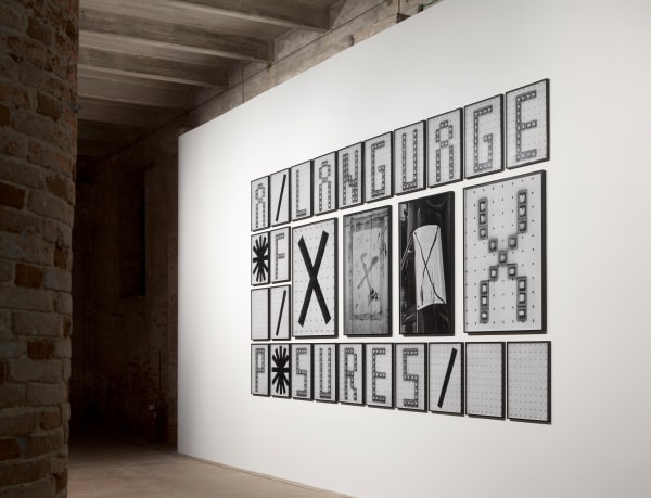 Shannon Ebner A.L.N.G.U.E.*.F.X.P.S.R, 2011 Installation view The 54th International Art Exhibition of the Venice Biennale, ILLUMInations, 2011 Venice, Italy Curated by Bice Curiger