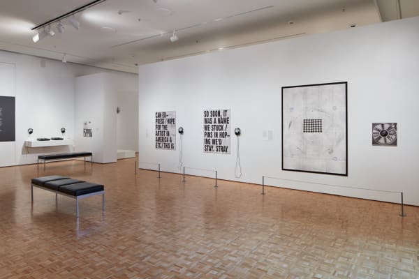 Shannon Ebner Stray: A Graphic Tone, 2019 Installation view Cantor Arts Center, Stanford, CA