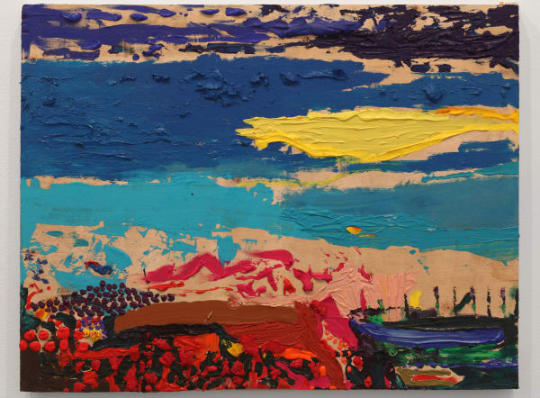 Chris Johanson Today, 2011 Acrylic and latex on wood 22 x 28 1/2 in 55.88 x 72.39 cm