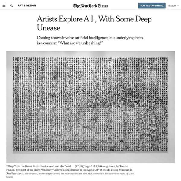 Trevor Paglen in The New York Times, 2020