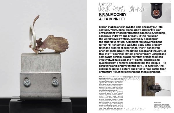 K.R.M. Mooney in Flash Art, 2023