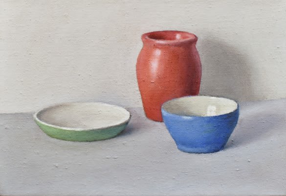 David Stubbs, Jade, red, blue and white, 2024