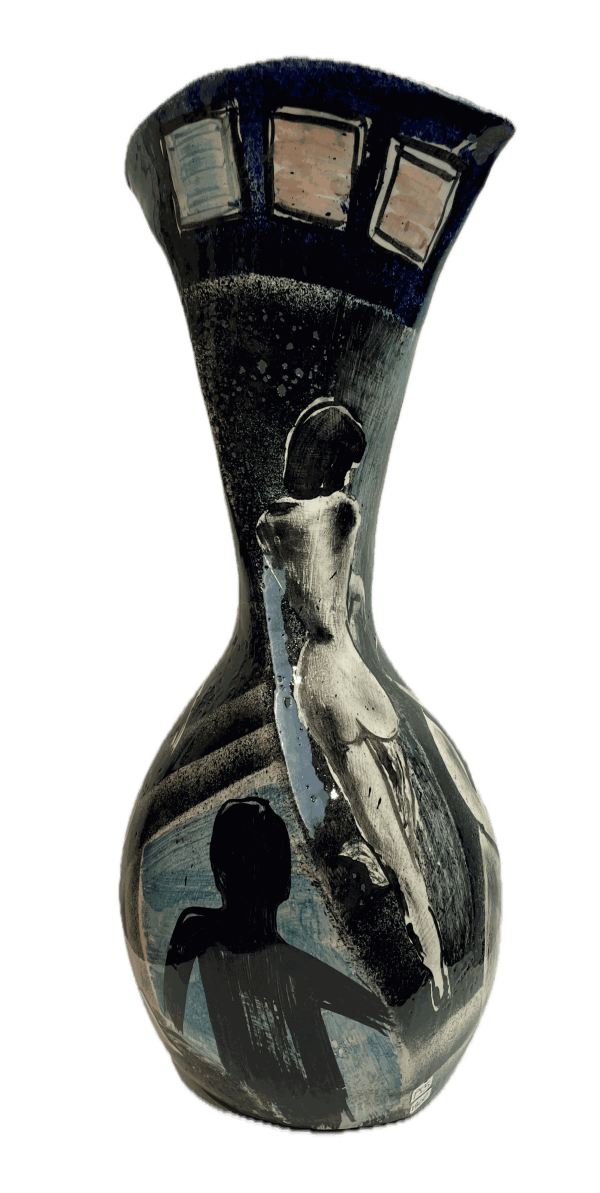 Paul Jackson, Extra Large Spiral Nudes Vase