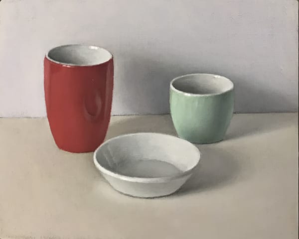 David Stubbs, Red, White And Green On Pink And Blue