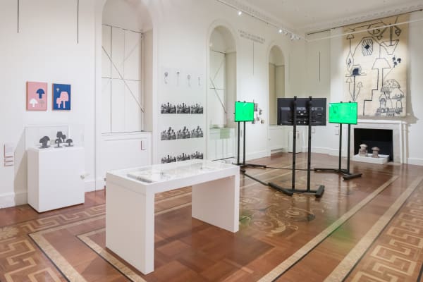Annie Ratti, N.M. (1-4) and The Subtle Life of Magic Mushrooms (1-3) as part of the exhibition Mushrooms: The Art, Design and Future of Fungi at Somerset House © Mark Blower