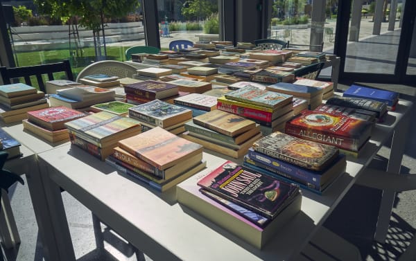 The Library of Unread Books by Heman Chong and Renee Staal. Courtesy of Jameel Arts Centre. Photo by Brent Galotera