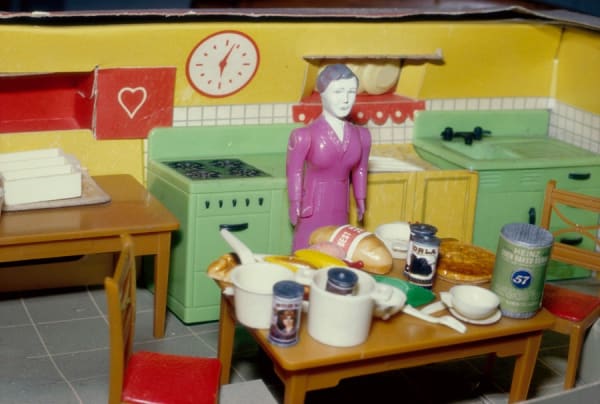 Laurie Simmons Purple Woman / Kitchen / Second View, 1978 Cibachrome print 8.9 x 12.7 cm (3 1/2 x 5 inches) Edition of 7