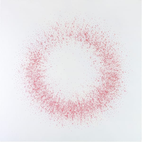 Contemporary artist Jana Emburey painting edinburgh gallery