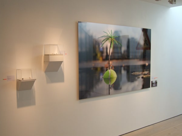 Slinkachu print hanging in exhibition at andipa gallery.