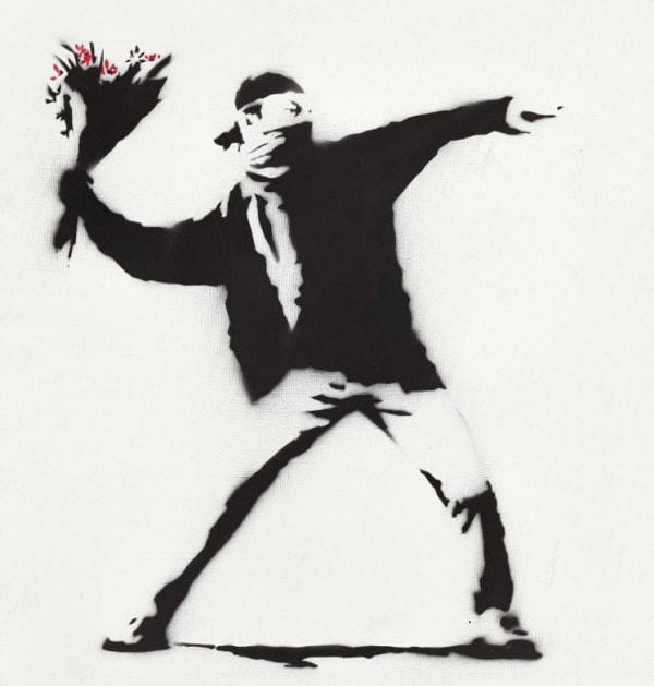 Love Is In The Air Banksy print