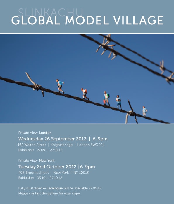 Slinkachu Global Model Village exhibition at andipa gallery invite