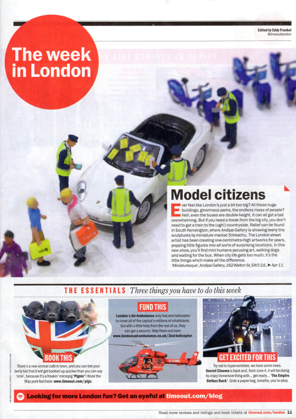 Slinkachu Exhibition press clipping