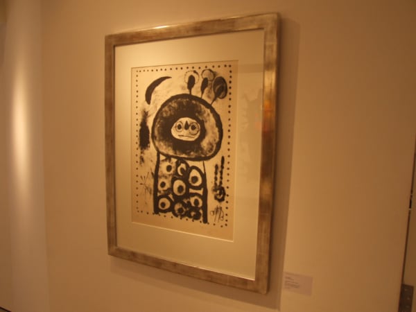 Joan Miro works on paper exhibition hanging at Andipa gallery