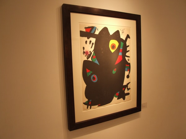 Joan Miro works on paper exhibition hanging at Andipa gallery