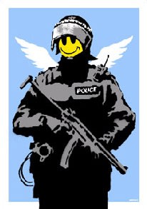 Banksy Flying Copper