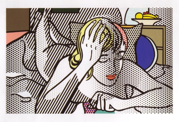 Roy Lichtenstein thinking nude print