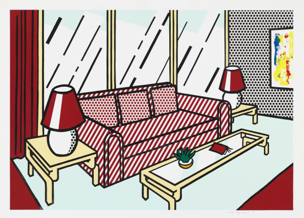Roy Lichtenstein red lamp print