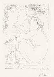 picasso Sculpteur Et Modele Admirante Une Tete Sculptee