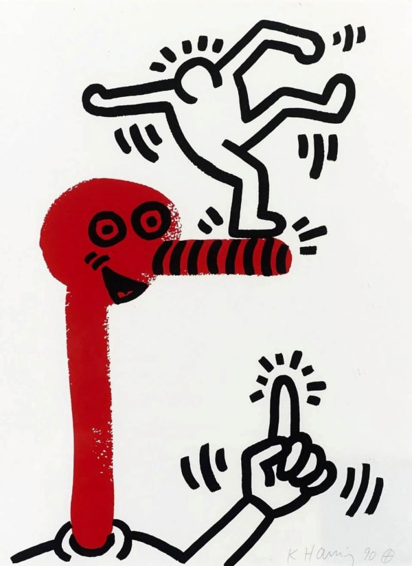 Keith haring the story of red and blue nose