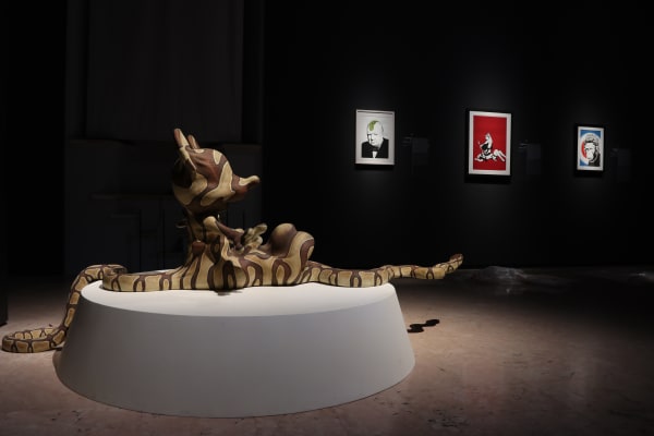 Mickey Snake, 2015, Fibreglass, polyester resin and acrylic (+ plinth)