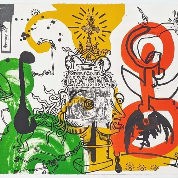 Keith Haring the king Print For Sale