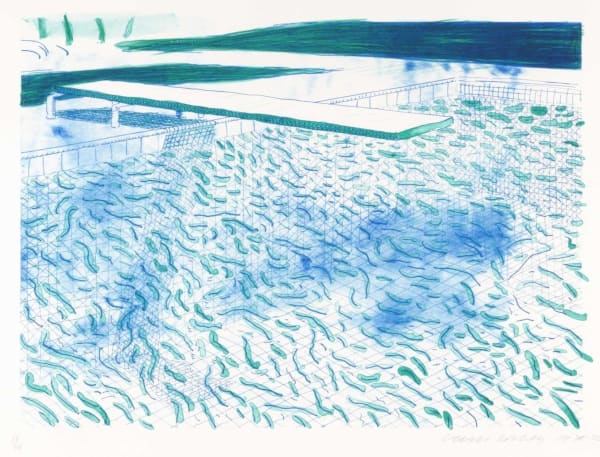 David Hockney Lithograph of Water for sale