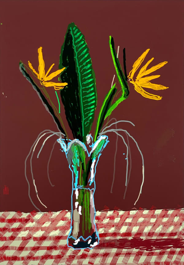 David Hockney 26th March 2021, Exotic Flowers for sale