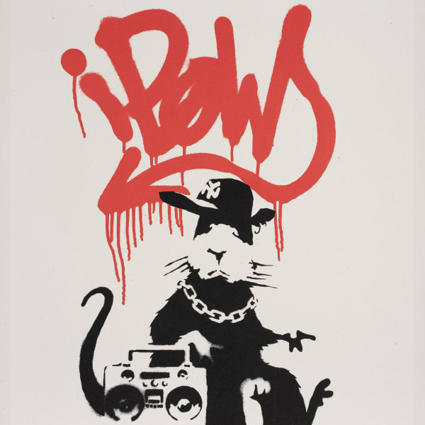 Banksy Gangsta Rat signed print for sale