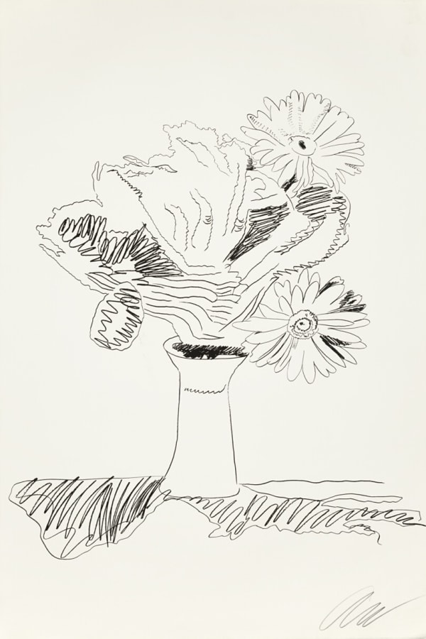Andy Warhol Flowers (Black and White) print For Sale