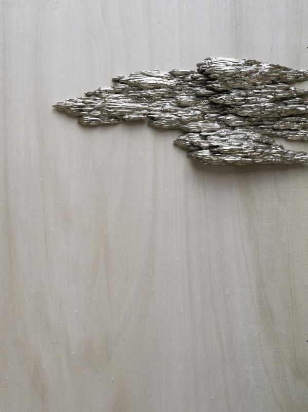 Sabine Mirlesse, Installation view, Mercurial, white bronze, Mondes Nouveaux festival , Beaux-Arts de Paris, France.