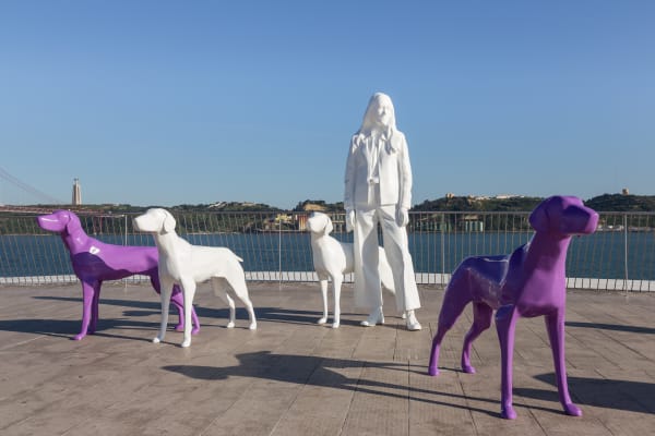 Xavier Vielhan Installation view 'Romy and her dogs' at MAAT, Lisbon, Portugal, 2019