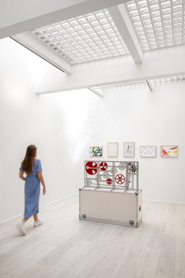 Xavier Veilhan Installation view, 'M O V I N G' at Andréhn-Schiptjenko, Paris, France, 2022 © Alexandra de Cossette