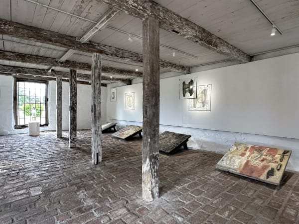 Theresa Traore Dahlberg Installation view, Senapsträdet och himlens fåglar (The Mustard Tree and the Birds of the Air), duo exhibition with Siri Derkert, Rikstolvan, Simrishamn, Sweden, 2024