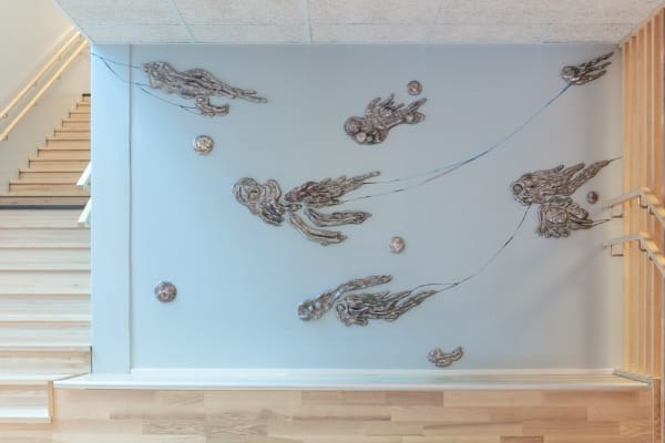 Carin Ellberg Installation view, Flyttar sig, Banslättskolan, Stockholm, Sweden, 2024